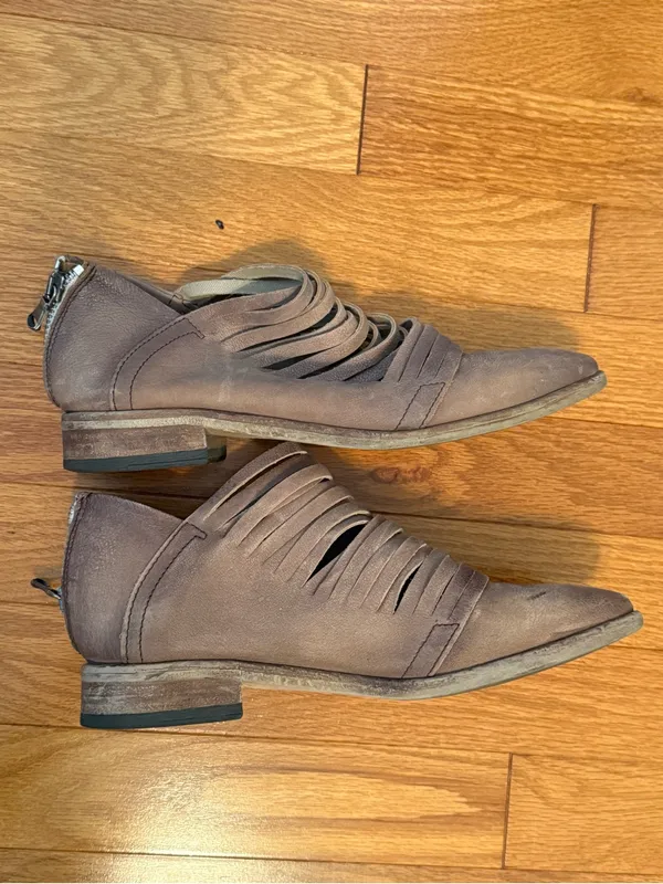 Free People Lost Valley Distressed Booties in Tan - Image 4