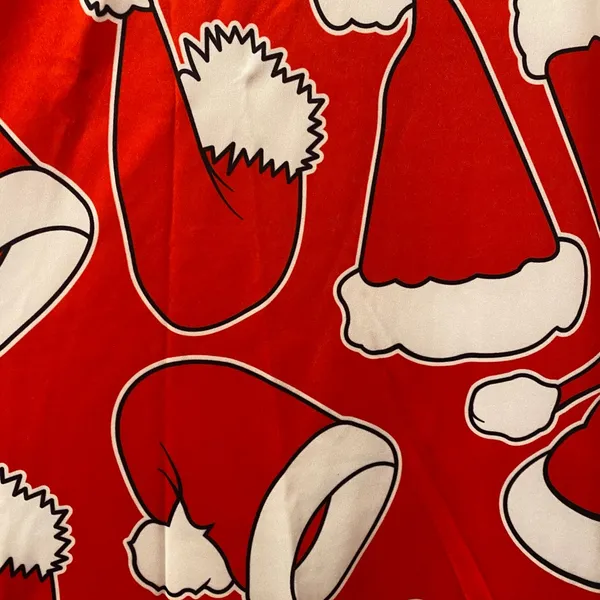 Meaneor Santa Hats Festive Holiday Long Sleeve Christmas Dress in Red/White NWT - Image 5