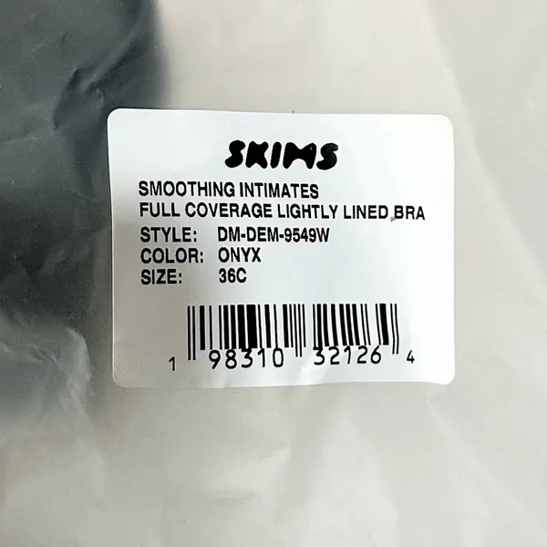 NWT SKIMS Smoothing Intimates Full Coverage Lightly Lined Bra in Onyx - 36C - Image 9