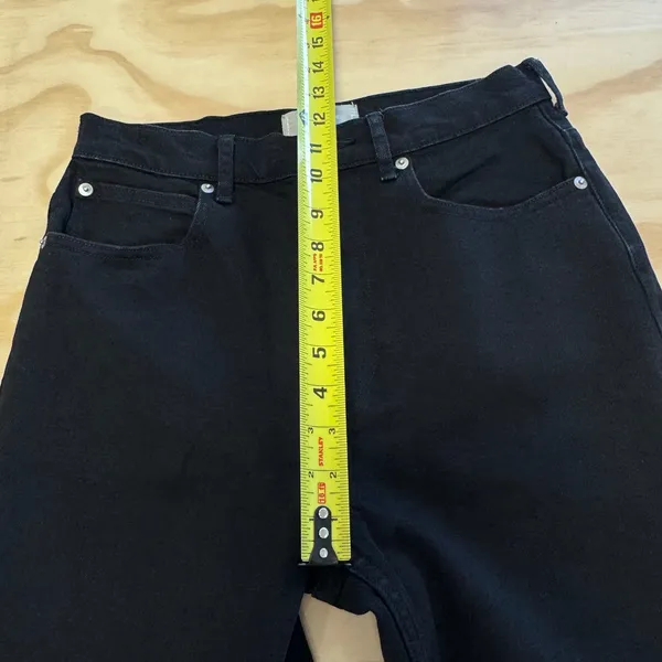 Everlane Women's TALL The Way High Jean Organic Cotton W27 Black Denim High Rise - Image 15