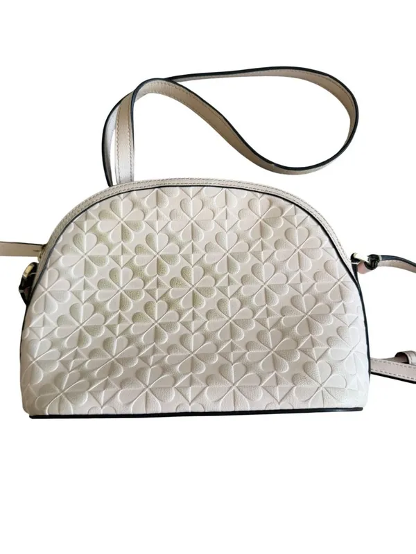 KATE SPADE Light Pink Floral Saffiano Leather Crossbody Bag - Image 6