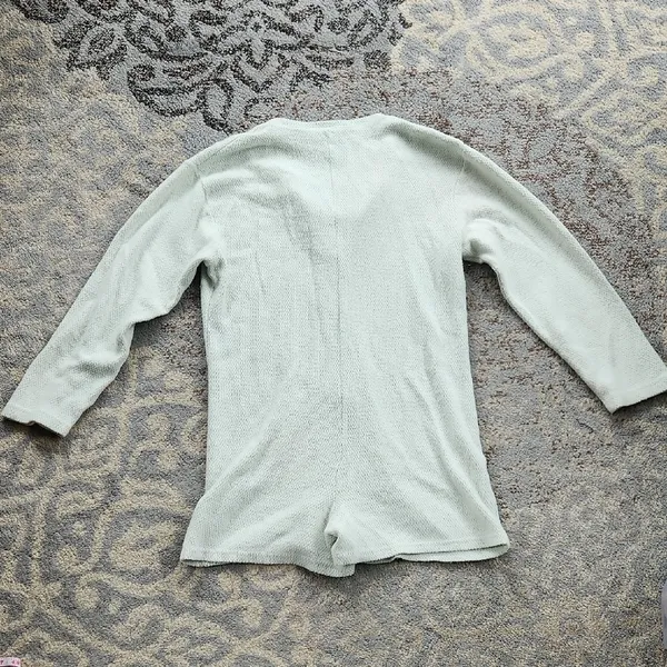 Victoria's Secret Gold Label Long Sleeve Knit Romper Mint Green Small - Image 6