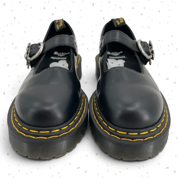 Dr. Martens x Heaven Marc Jacobs Addina Double Stitch Mary Janes Black Leather 8 - Image 3