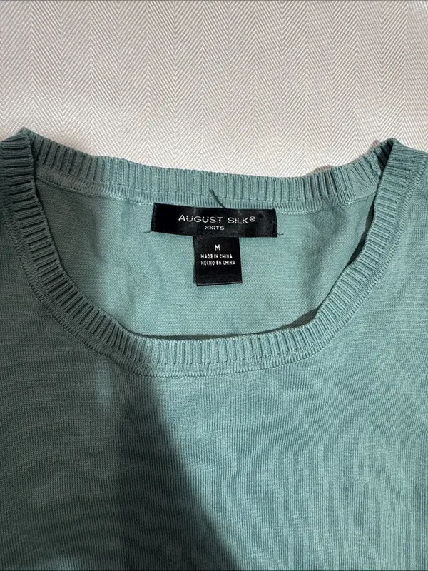 august silk Sleeveless Knit Tank Top - Seafoam - Image 2