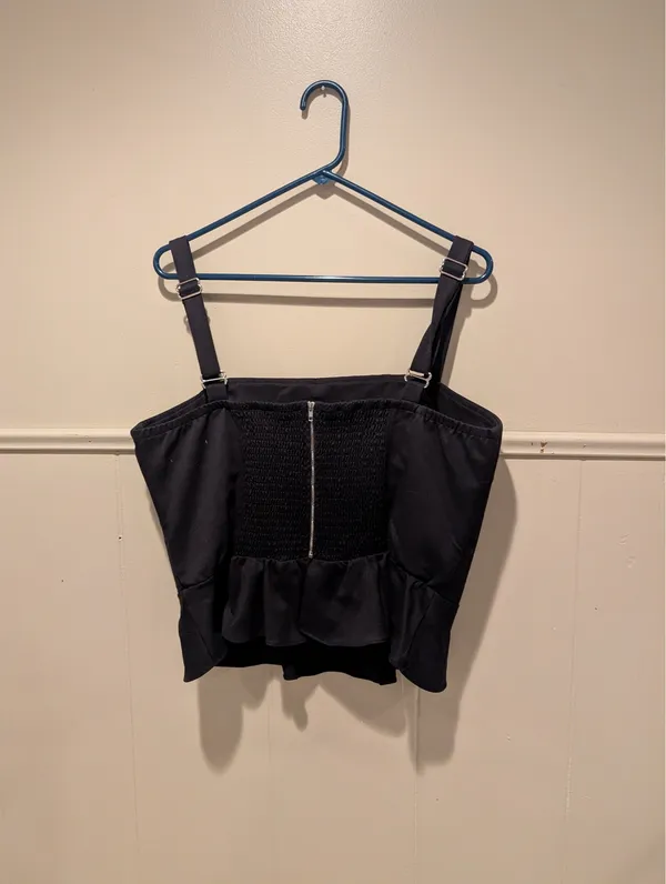 Frankly Black Peplum Top Size XXL - Image 9