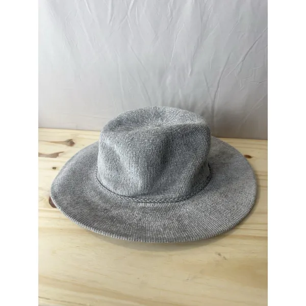 Nine West Grey Corduroy Women’s Fedora Bucket Hat Braided One Size NWOT - Image 3
