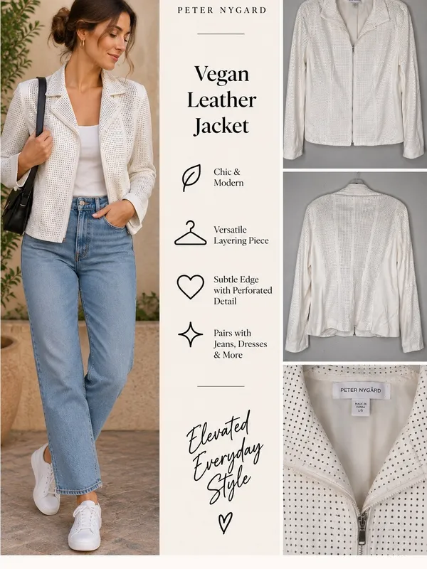 Peter Nygard Vegan Leather Jacket - Image 2