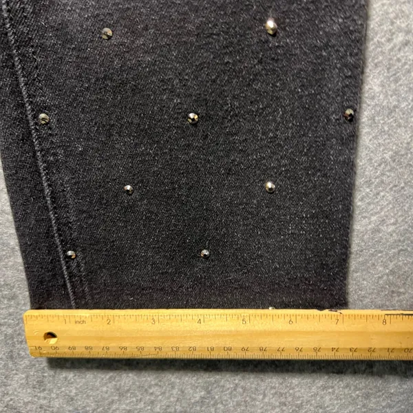 INTEMPO Black Studded‎ Jeans Size 8 Stretch Denim Straight Leg - Image 5