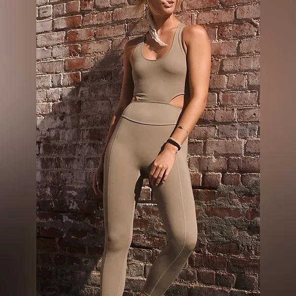 Free People Sage Beige Onesie - Image 3