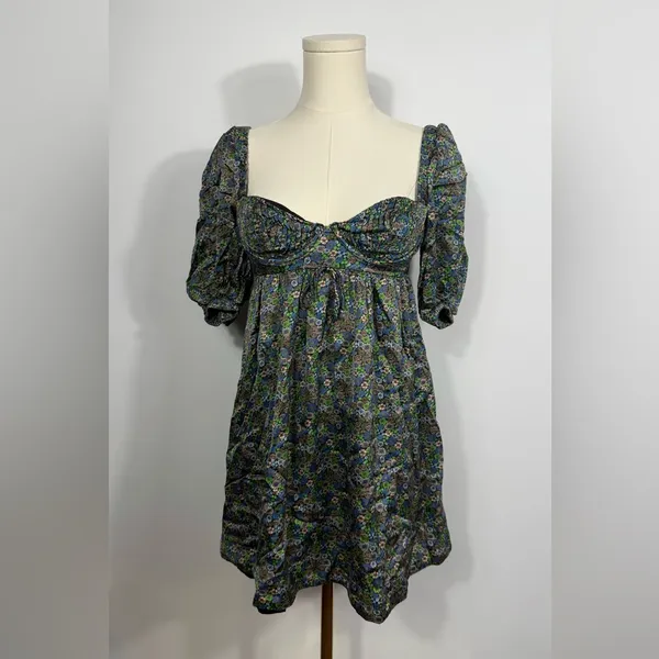 New! For Love &‎ Lemons Alisa Mini Dress in Green Sz XS $233 - Image 7