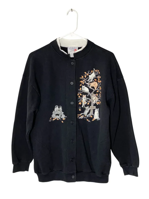 VINTAGE MORNING SUN Cat Sweatshirt - Image 5