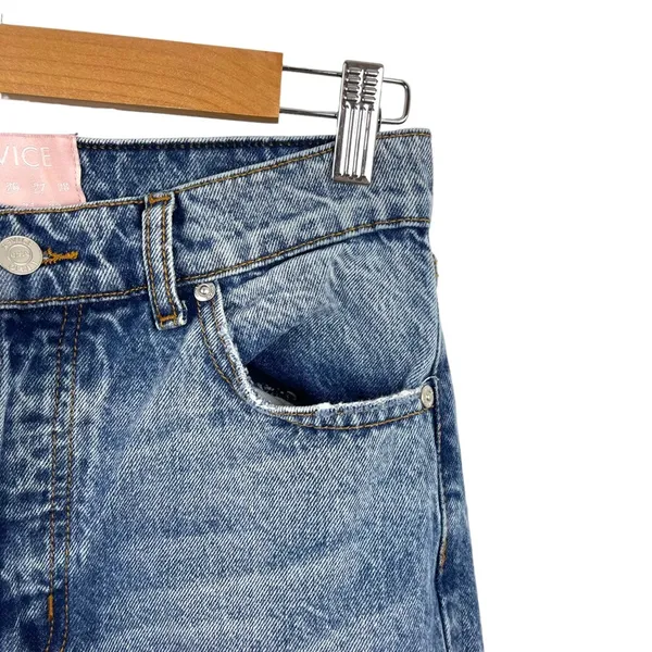 Revice Super 80s High Rise Button Fly Distressed Straight Leg Rigid Jeans SZ 25 - Image 7