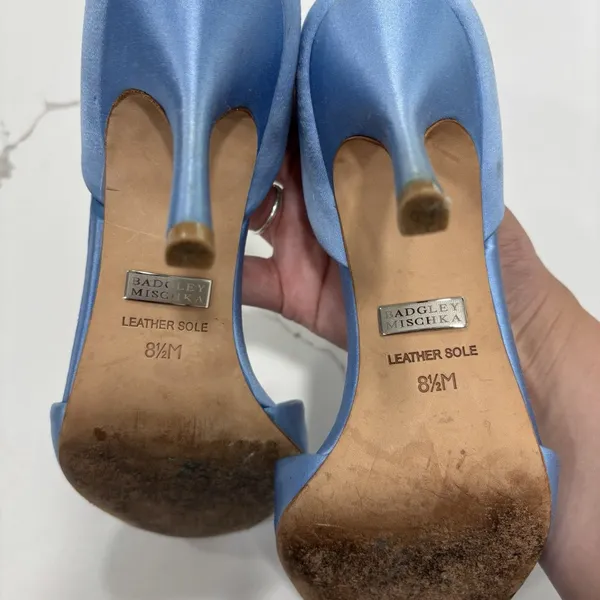 Badgley Mischka Heels Womens Size 8.5 Light Blue Salsa Vansat Formal Wear - Image 5