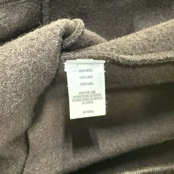 Casual Corner Women’s Black 100% Wool Long Pea Coat Vintage Classic Size Medium - Image 5