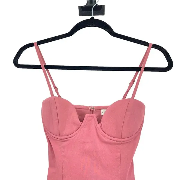 ASOS‎ Rare London Pink Midi Cup Dress Size US 2 - Image 4