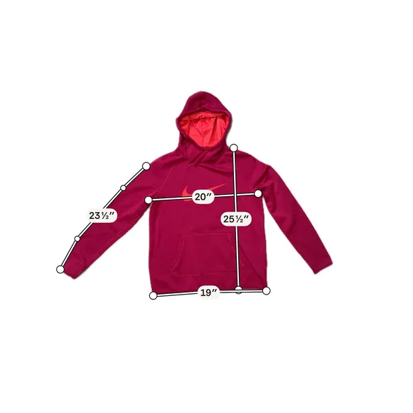 Nike Therma Dri-FIT Hoodie Red Training Pullover Thumb Holes Athletic M - Image 4