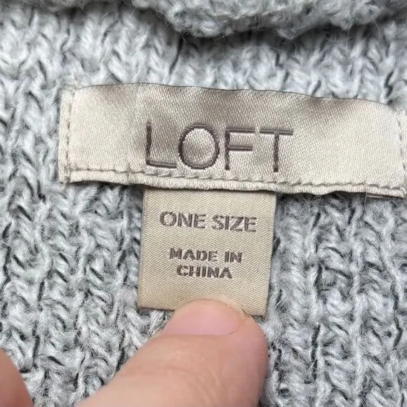 Ann Taylor LOFT Gray Oversized Cardigan‎ One Size Pockets - Image 4