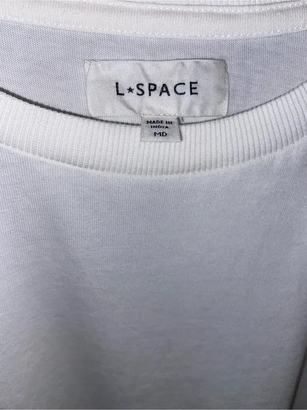 L*space white cropped t shirt size medium - Image 3
