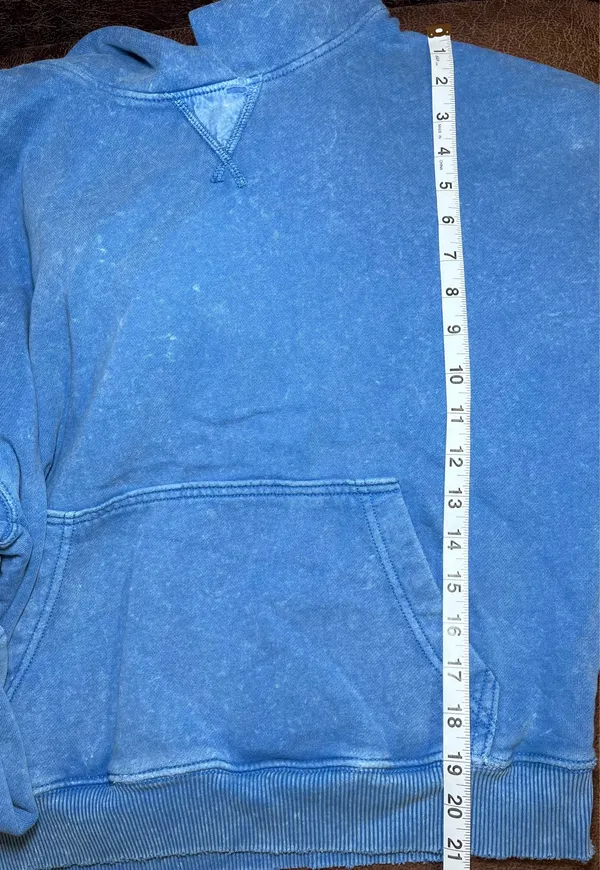 Grateful Dead American Eagle "Seriously Lived-In" Hoodie Washed Blue Women’s XS - Image 13