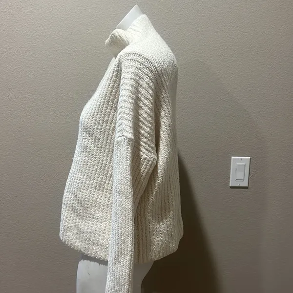 Anthropologie beige turtleneck sweater - Image 4