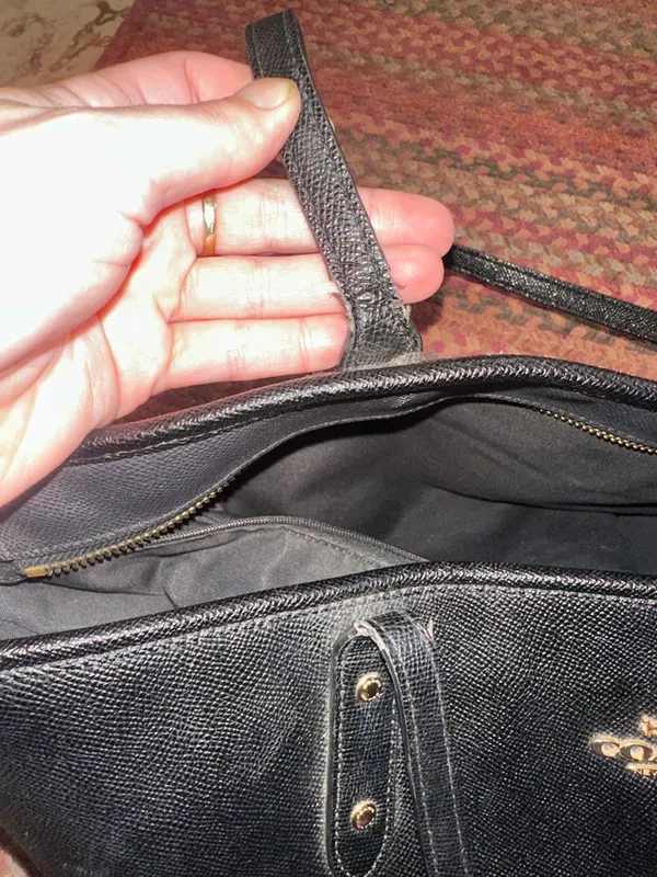 COACH BLACK LEATHER LARGE TOTE BQG - Image 6