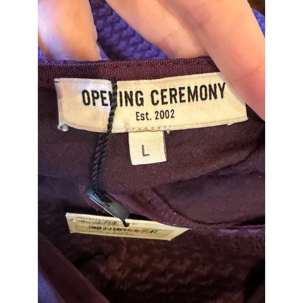 Opening Ceremony Dress Women‎ Large Purple Plum Cut Out Thalia Puckered Midi NWT - Image 12