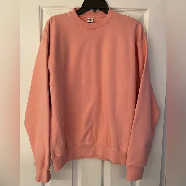 Sporty & Rich Women’s & Men’s Pink Cotton Athletic Sweatshirt Size Small - Image 3