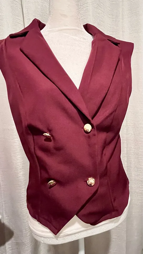 Timing Burgundy Women Vest - Image 3