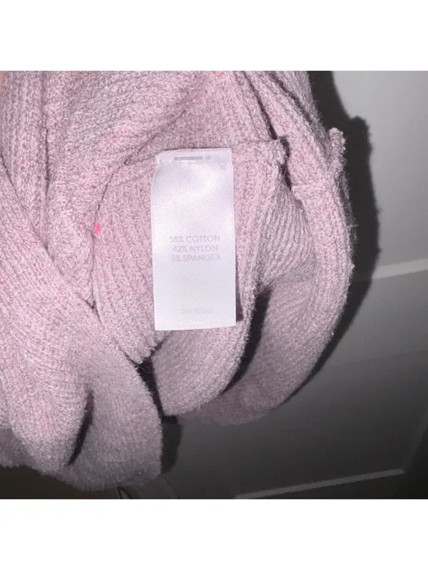 Pure Jill $99 Woman’s L Ribbed One Pocket sweater pink knit long sleeve top - Image 6