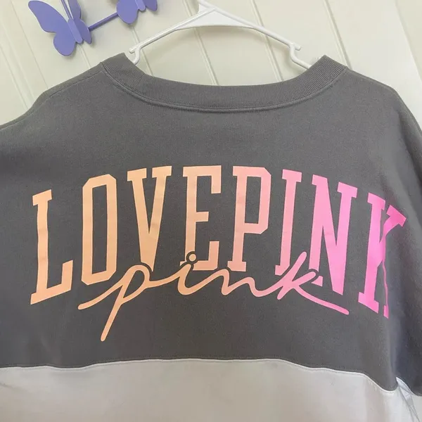 PINK Victoria’s Secret women’s multicolored logo crewneck‎ — medium - Image 7