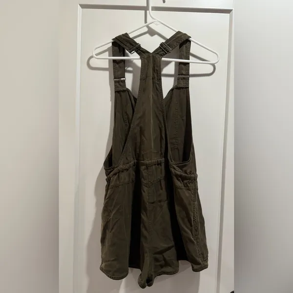 Aritzia Wilfred Free Beatriz Green Overalls Romper‎ Size L - Image 7