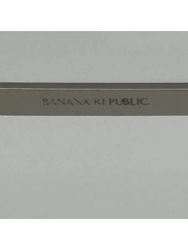 Banana Republic Aviator Sunglasses Silver Frame Black Lenses - Image 5