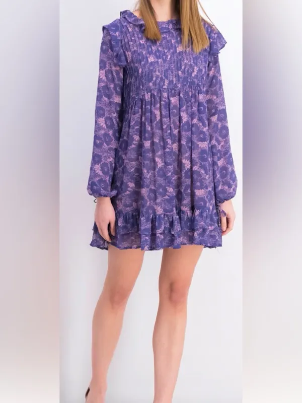 Free People Purple These Dreams Mini Dress - Image 8