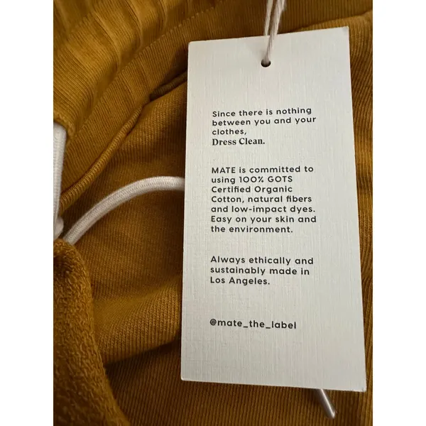 𝅺NWT Mate the Label Organic Terry Lounge Short Turmeric size XS - Image 7