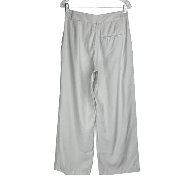 NWOT Zara High Rise Trouser Pants Sz Small Grey Wide Leg - Image 3