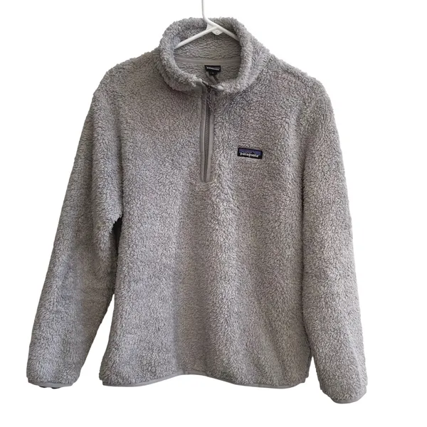 Patagonia‎ Gray Fleece Quarter Zip Pullover Sweatshirt Women's Size M - Image 2
