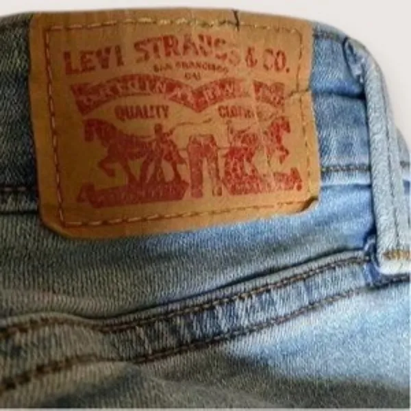 Levis Mid-Rise Skinny Blue Jeans Distressed with Fringed Cuffs Size 29 - Image 5