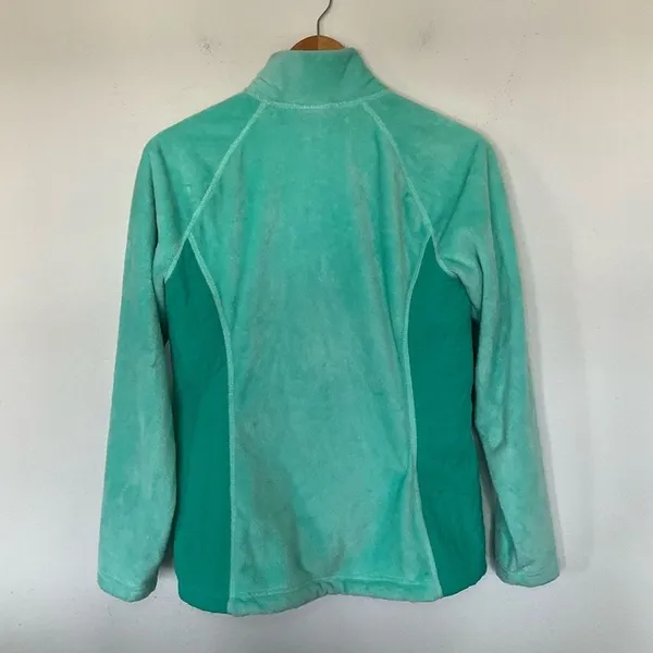 L.L.‎ Bean Light Green Full Zip Up Fleece Jacket Women's Small - Image 5