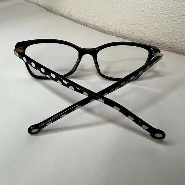 Carolina Herrera 995K COL. 0700 135 black cateye polka dot FRAMES PRESCRIPTION - Image 7