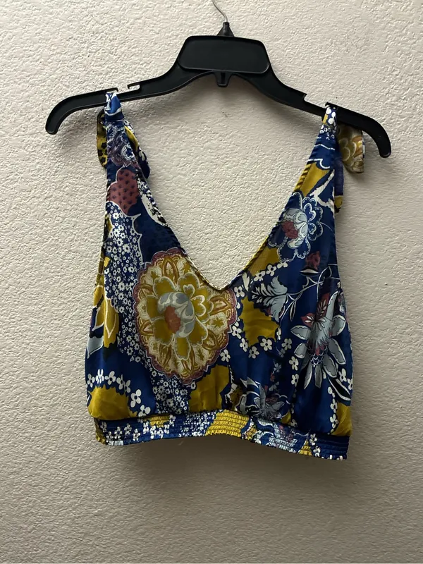 Intimately Free People Blue Weekend Smocked Crop Tank Top M - Image 9