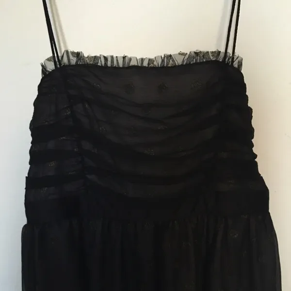 Polka-A-Dot Tulle Classic Formal Semi-Formal Party Mini Dress - Image 3