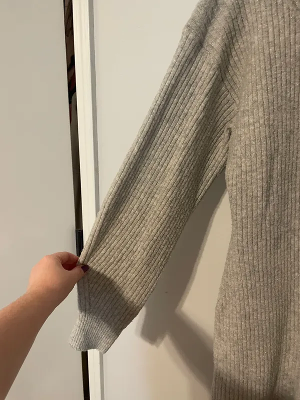 A New Day Sparkly Grey Sweater Dress - Image 5