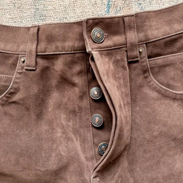 Free People We The Free Tippi Vegan Suede Shorts in Chicory Coffee - 27 - Image 7