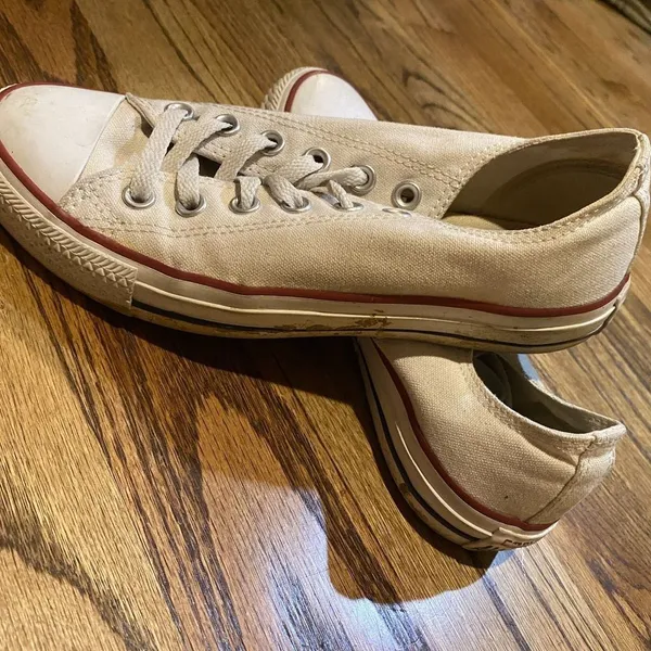 Converse All Star White Canvas Low Lace-Up‎ Unisex Sz M5/W7 - Image 5