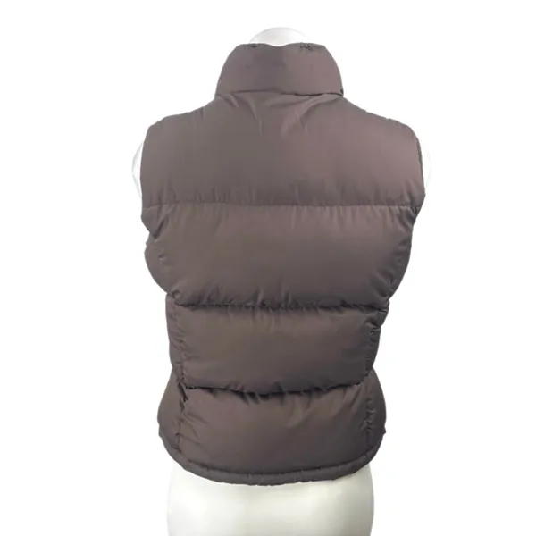 Big Chill Womens Brown Cream Reversible Zip Up Puffer Quilted Vest Jacket Size 8 - Image 3