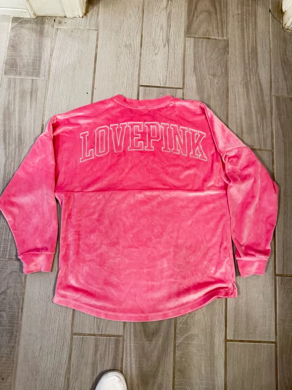 PINK Victoria's Secret Plush Crewneck Sweatshirt in Bright Pink - Image 8