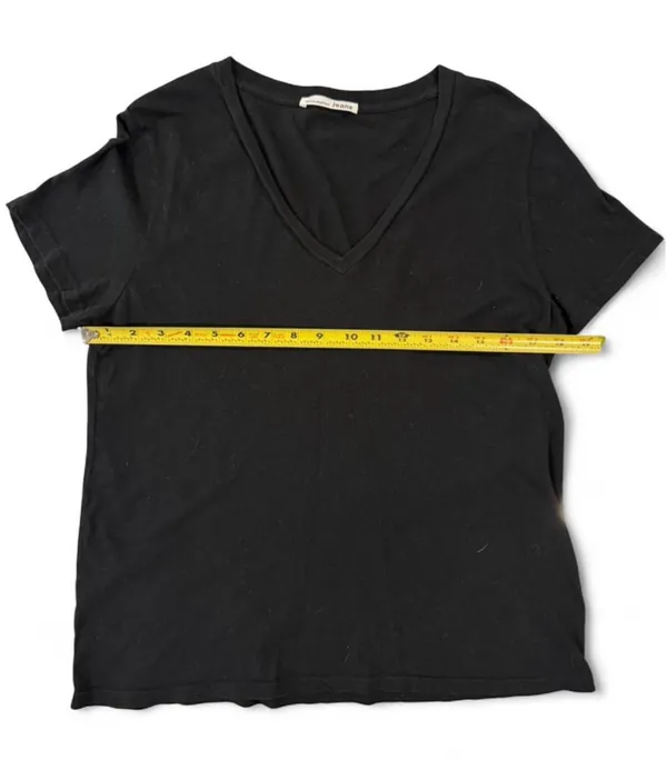 Reformation Organic Cotton Black V-Neck S - Image 5