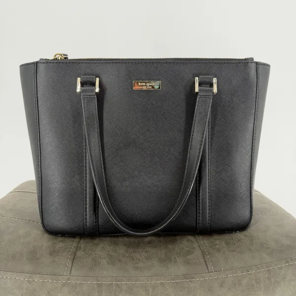 Kate Spade Cadence Black Saffiano Leather Tote Handbag WKRU4074 - Image 15
