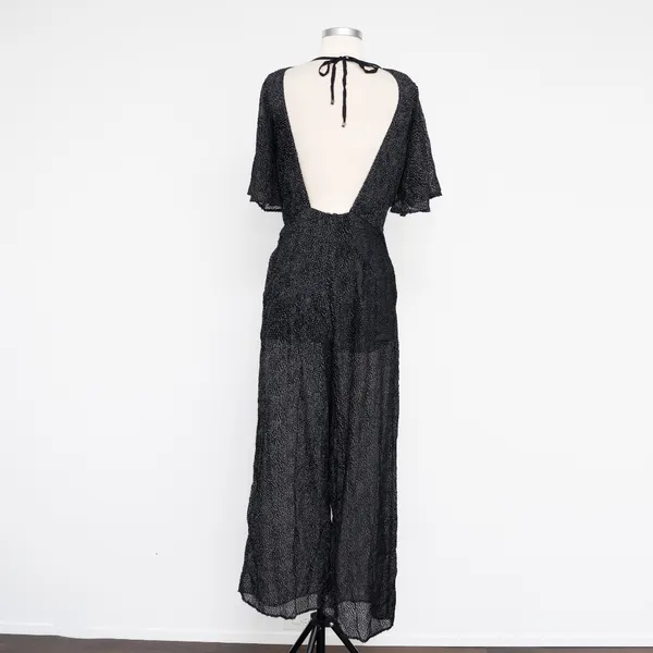 Line &‎ Dot - Textured Open-Back Wide Leg Jumpsuit - Image 8