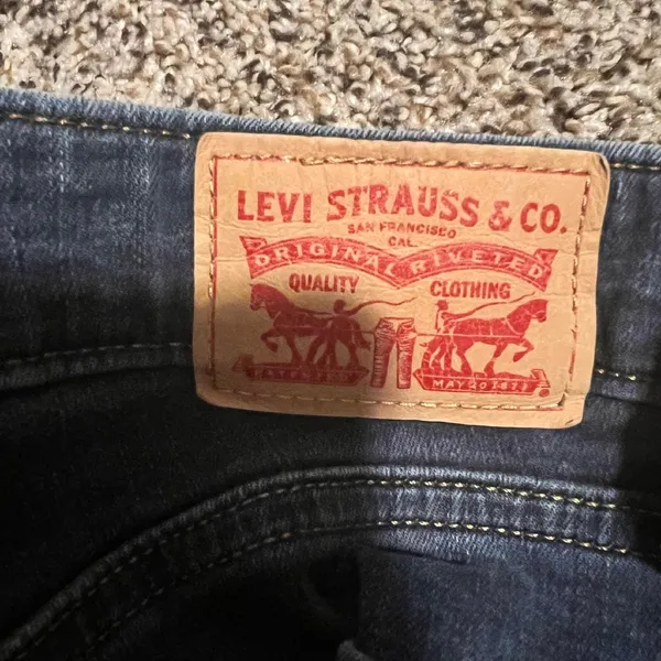 Levi's Classic Mid Rise Skinny Jeans Dark Wash Denim‎ Women's Size 10 - Image 7